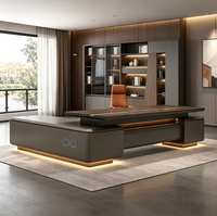 Bureau de direction de luxe pour PDG et managers, avec meuble de rangement et fonctionnement silencieux