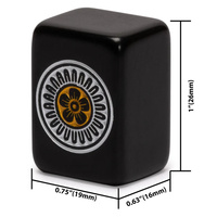 Ensemble de Mahjong japonais personnalisé 0.75 "x 0.63" x 1 "Carreaux de divertissement noir 144 Western Family Table Board Game