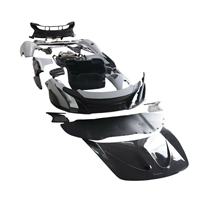 Pour Mclaren 650S Refit et mise à niveau 675LT semi-carbone grand Kit enveloppant couverture de pare-chocs avant et arrière Version feuille de maille