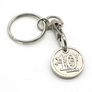 Pad Printing <b>Custom</b> Logo Trolley Coin Shopping Chip Keychain Token <b>Key</b> Ring UK Shopping Trolley Coin - Product Image 6