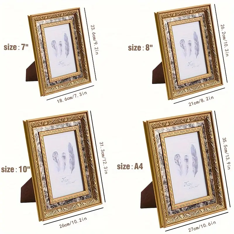 Set Of 4 Wood Picture Frames 5x7 Inches - Flat Profile For 4x6 With Mat Or 5x7 Without Mat | Blue, White, Black & More