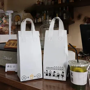 Sac isotherme jetable écologique en non-tissé pour la livraison de repas, de thé au lait et de boissons - Product Image 1