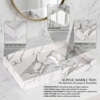 Plateau de service en acrylique, présentoir décoratif, plateau de table pour hôtels, magasins de produits raffinés, plateau de rangement