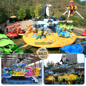Parque de atracciones familiar Atracciones Shark Adventure Water Ride Shark Battle Island con interacción de pistola de agua - Product Image 3