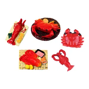 lovely props decoration simulation dishes large hairy crab lobster flatback resin craft for dollhouse play