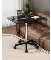 Table de chevet portable à hauteur réglable avec roulettes, bureau mobile pour ordinateur et écriture à usage domestique