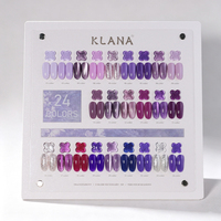 Kit de Vernis à Ongles Gel UV/LED 24 Couleurs Série Violette Sans HEMA, Soak Off, Étiquette Privée, OEM, ODM, Vente en Gros, Kit Nail Art
