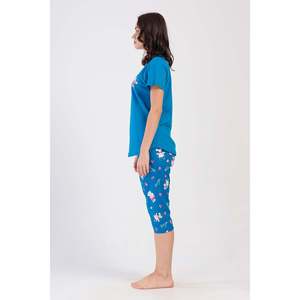 Combinaison de nuit ovale à manches courtes et col rond pour femmes - Product Image 2