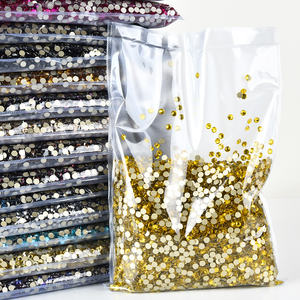 BOBOHOO diamantes de imitación a granel 100 tamaño de mezcla bruta no Hotfix oro Flatback cristal Strass diamantes de imitación para vaso - Product Image 1