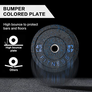 Plaques de protection en caoutchouc d'acier haute résistance 160 lb pour la musculation et l'entraînement à domicile - Product Image 3