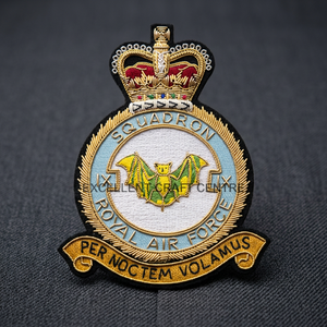 RAF SQD High Quality Lace Embroidered Patch <b>Sew</b>-On Fabric Badge Circular Luxury Design for Garment - Product Image 2