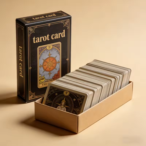 Jeu de cartes de tarot personnalisé avec logo, boîte de jeu de société, jeu de cartes de tarot 78 cartes en papier artistique avec dorure à chaud - Product Image 6