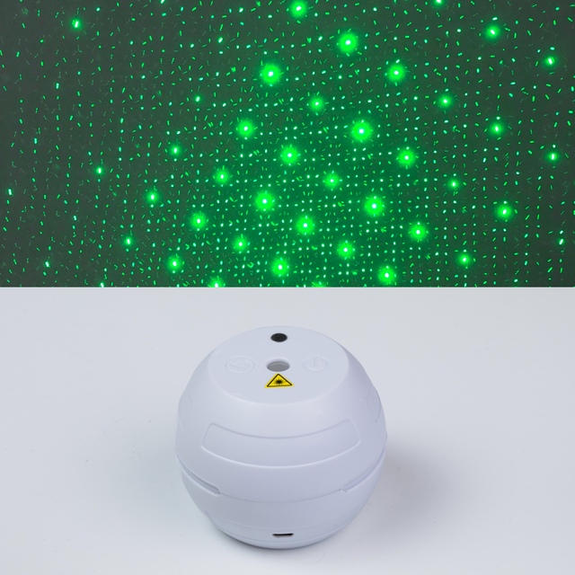 Mini Stage Laser Portable Projector Green Animation Disco Effect Light 532nm 10mw Sound and Music Control for Party and Disco
