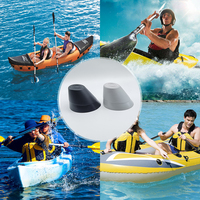 Accessoire de cône de nez de bateau gonflable anti-collision en PVC noir/gris 3-15 PSI pour bateau, kayak, radeau
