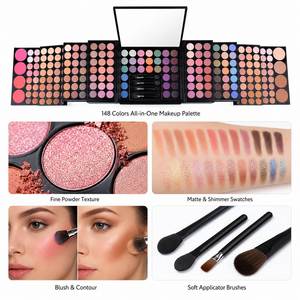 พาเลทแต่งหน้าออลอินวัน 148 สี |   อายแชโดว์ บลัชออน แป้งเขียนคิ้ว ชุดมืออาชีพ - Product Image 3