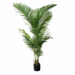 6 шт зеленых растений Suppliers-Искусственное пальмовое растение Areca, искусственное Гавайское дерево, искусственное дерево для помещений и улицы, растения в горшке для дома и офиса, идеальный подарок на новоселье