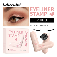 Lakerain Stylo Eyeliner Intégré à Tampon Cœur, Double Embout, pour un Traçage Précis en une Seule Mouvement