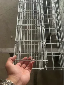 High Quality 50x50mm 100x50mm Grid Cable Tray With Accessories Galvanized Steel Wire Mesh Basket Cable Tray