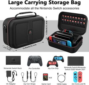Kit de Accesorios para Estuche Yiscaxia Compatible <span class=keywords><strong>con</strong></span> <span class=keywords><strong>Nintendo</strong></span> <span class=keywords><strong>Switch</strong></span>, Estuche de Transporte 12 en 1 <span class=keywords><strong>con</strong></span> Soporte, Empuñadura y <span class=keywords><strong>Volante</strong></span> - Product Image 2