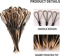 Brochettes jetables en bambou biodégradables de qualité alimentaire pour barbecue, apéritifs, cocktails, traiteur