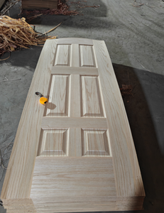3mm 6 paneles Sepele natural/Piel de puerta de chapa de madera de roble rojo - Product Image 4