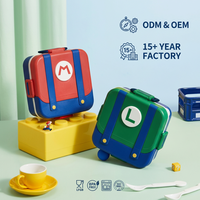 Boîte à lunch en acier inoxydable pour enfants, boîte bento avec fourchette et cuillère, anti-fuite, pour les repas scolaires, pour étudiants, OEM ODM personnalisé