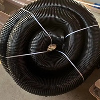 Tuyau spiralé en fil d'acier PU, flexible, corrugué, pour l'évacuation des gaz, la ventilation, l'économie d'énergie, anti-corrosion, haute extensibilité, tuyau anti-poussière PU de 100 mm