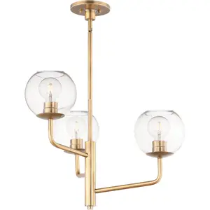 Modern Iron Pendant Chandelier Lamp Glass Ball Brass Gold Lights Decorative Lighting Energy Saving