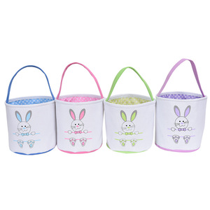 Easter 2022 For New Amazon Canvas Bag DIY Rabbit Ears Decoration Gift Bunny Bag Easter Bucket Of Easter Basket