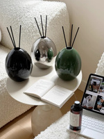 Diffuseur d'arômes en céramique de luxe haut de gamme en forme d'œuf avec parfum de niche et technologie sans feu pour la chambre à coucher, la salle de bain, purificateur d'air