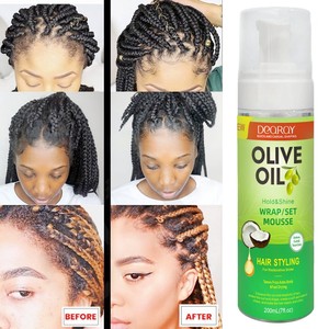 Envoltura espumosa de aceite de oliva Popular, conjunto de Mousse para sujetar el pelo, protección anticizalla, rizada, característica - Product Image 5