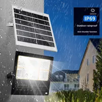 Projecteur Solaire 1000W Extérieur Étanche IP69 avec Capteur, en Verre, pour Jardin, Maison, Cour et Aménagement Paysager