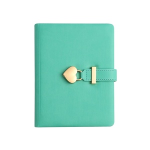 Carnet <span class=keywords><strong>de</strong></span> notes <span class=keywords><strong>de</strong></span> bureau personnalisé en PU avec fermoir cœur, design coréen B6 mignon, gaufrage doré - Product Image 2