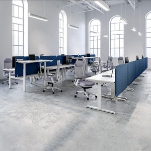 Chiều cao bằng gỗ có thể điều chỉnh điện đứng bàn 4 chân ngồi đứng Khung bảng cơ giới sồi động cơ kép bàn với cáp tổ chức - Product Image 2