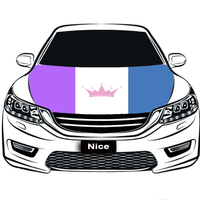 Housse de capot de voiture personnalisée en polyester, motif arc-en-ciel gay demiromantique, pour défilé Pride, arrière-plan de photographie et décoration de spectacle
