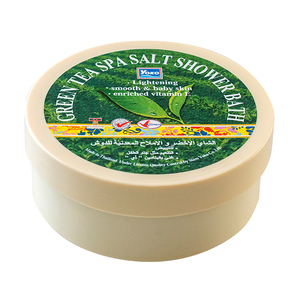 Y402 Yoko Green Tea Spa Salt Shower Bath 380g. Shower Bath Exfoliating <b>Scrub</b> Enriched with Vitamin E for Skin Lightening - Product Image 1