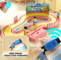 TOPSKY TOYS Jeu de table de course sans fil à détection corporelle pour enfants, simulation de piste de course à deux joueurs, en plastique