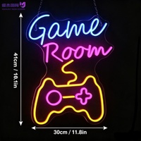 Enseigne néon LED Gamer, lumière néon de jeu alimentée par USB, décoration murale pour salle de jeux et chambre à coucher, personnalisable et décoration intérieure