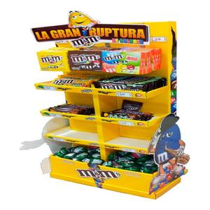 ブランドフリースタンディングモダン360度回転段ボールディスプレイ大型飲料プロモーションStandeeカスタムスーパーマーケット広告 - Product Image 1