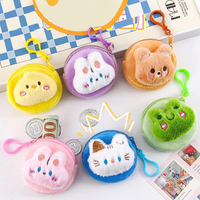 Songshan Toys Vente en gros Mini porte-monnaie en peluche motif dessin animé Kawaii Lapin mignon, sac de rangement, porte-clés, cadeau créatif pour filles
