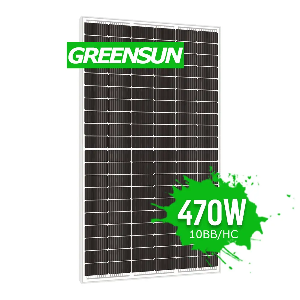 Greensun Tấm Quang Điện Topcon 450 Watt Tấm Năng Lượng Mặt Trời 450 W 460W 470W Hiệu Quả 9BB Cho Hệ Thống ESS