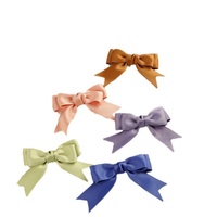 Usine en gros 4cm Double face couleur unie rouge bleu or ruban de satin de polyester
