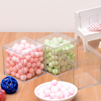 Boîte à bonbons en plastique PS haute transparente, 10 pièces, boîte d'emballage de gâteau Mousse
