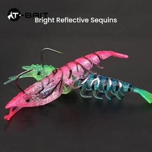 7cm/11cm 6 couleurs <span class=keywords><strong>crevettes</strong></span> leurre en plastique souple leurre de pêche eau douce eau salée <span class=keywords><strong>crevettes</strong></span> appât avec crochets simples - Product Image 3