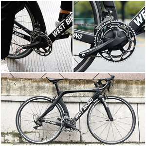 WEST BIKING 130BCD 체인휠 더블 디스크 도로 접이식 알루미늄 53T/39T 크랭크 셋 차량 브레이크 자전거 용 - Product Image 5