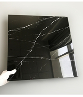 Carreaux de sol en céramique et porcelaine noirs entièrement émaillés, vérifiés et économiques, 60x60 80x80, brillants et polis