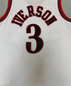 Geborduurde jeugd- en volwassenenbasketbalshirts op maat, 3 Allen Iverson basketbalshirts - Product Image 2