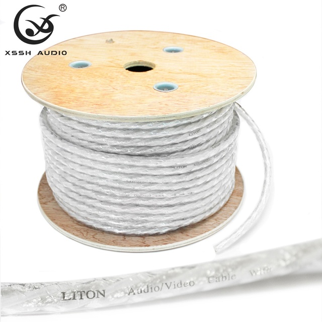 YIVO XSSH Hi-End HIFI RCA Signal Cable Silver Plated 8N Copper 2 Core Shielded PVC Wire for Microphone DIY OEM Wholesale