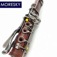 MORESKY Professional Soprano Clarinet Bb Rosewood Mopane Body 17-Key Black Nickel Plating Customized Model M18