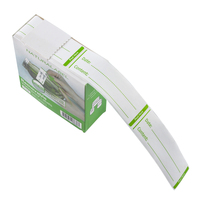 Étiquettes de stockage amovibles sans résidus, bordure verte, 1x3 pouces, imperméables, résistantes à l'huile, adaptées au congélateur, autocollants pour bocaux, 300 pièces/rouleau
